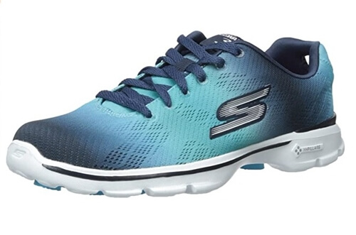 Skechers Performance Women's Go Walk 3 Lace-Up Walking Shoe Navy/Aqua