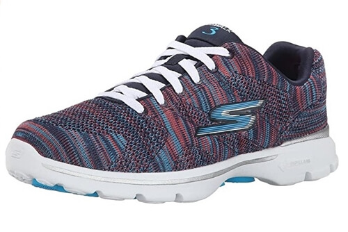 Skechers Performance Women's Go Walk 3 Lace-Up Walking Shoe Navy Multi