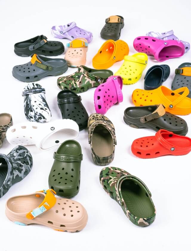 Crocs in a wide range of colors